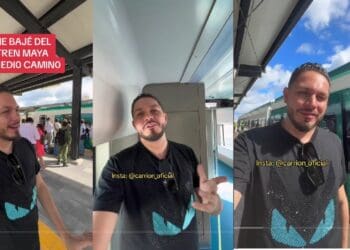 Video: TikToker se baja del Tren Maya por retrasos en las paradas