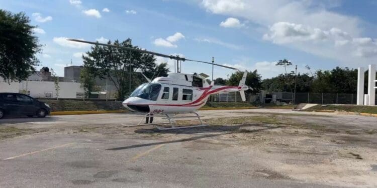 Trasladan a paciente en helicóptero del Hospital General de Cancún a una clínica privada
