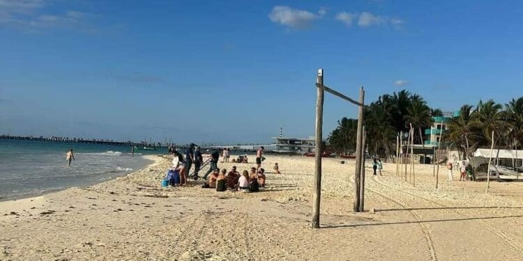 Costas de Playa del Carmen lucen espectaculares pese al recale masivo de sargazo.