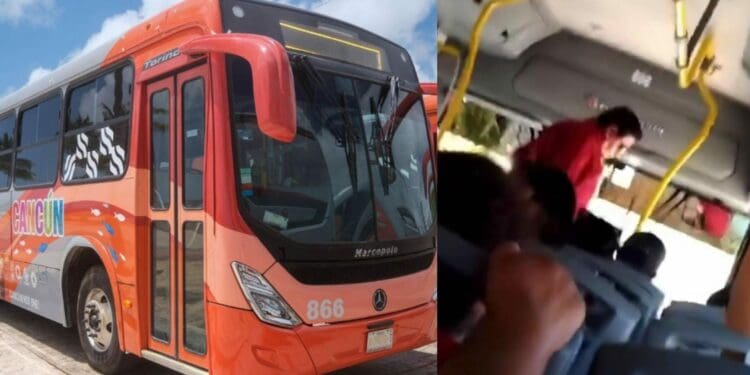 Dan de baja a chofer que tuvo un altercado con pasajeros en autobús de la Zona Hotelera de Cancún.