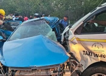 Choque de dos vehículos en la Ruta de los Cenotes dejó un fallecido y tres lesionados