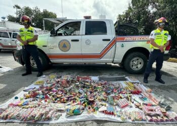 Gobierno de Estefanía Mercado decomisa 300 kilogramos de pirotecnia en Playa del Carmen
