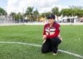 Estefanía Mercado impulsa rehabilitación histórica de canchas con pasto sintético en Playa del Carmen