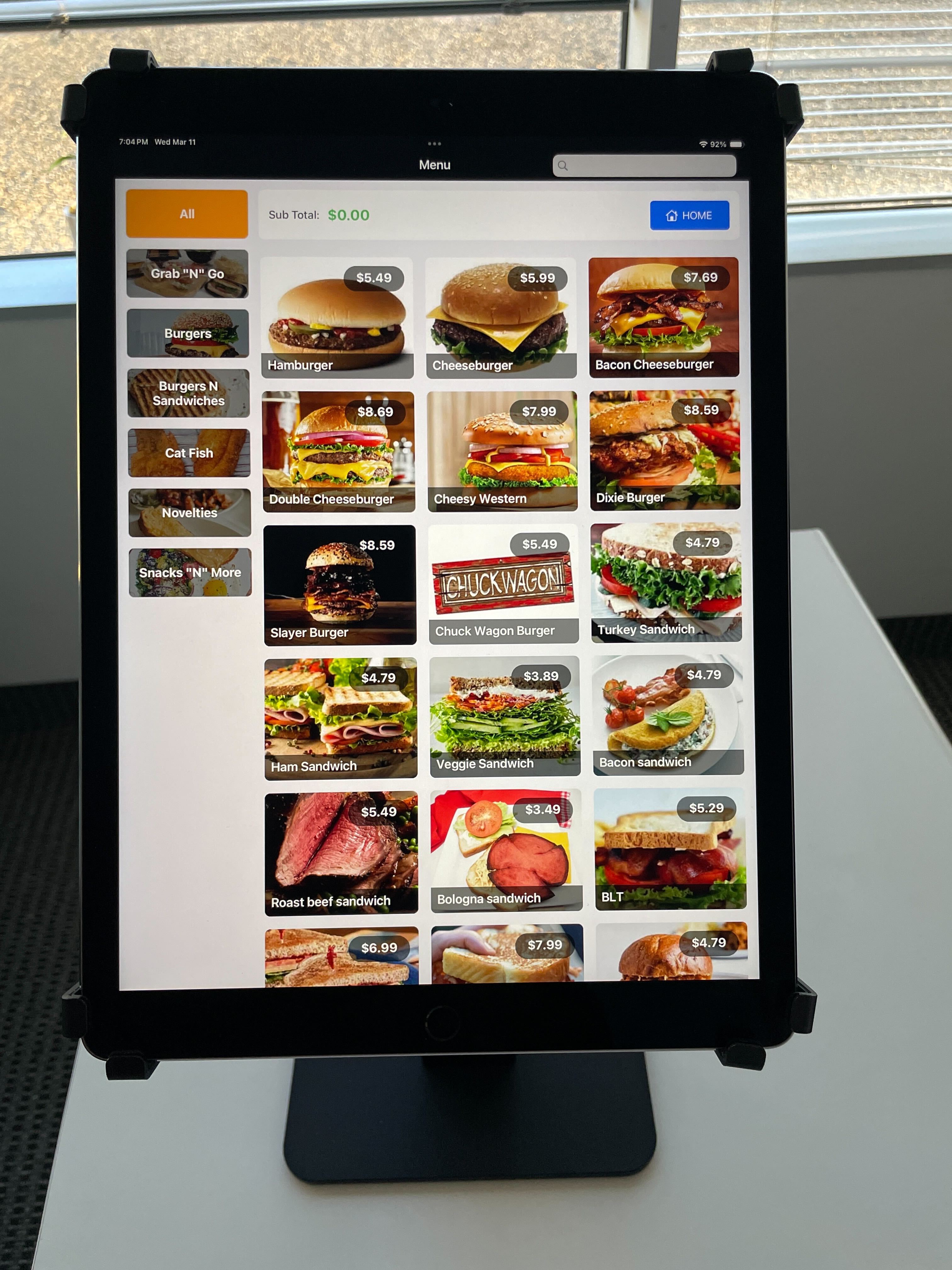 Menu Display System