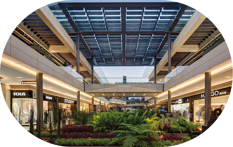 Proyecto de iluminación en un centro comercial