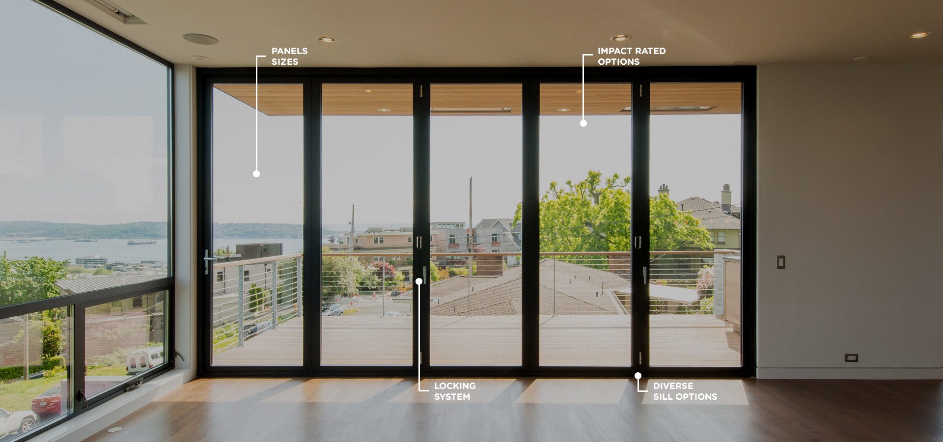 Exterior Aluminum Thermally Controlled Folding Doors LaCantina Doors