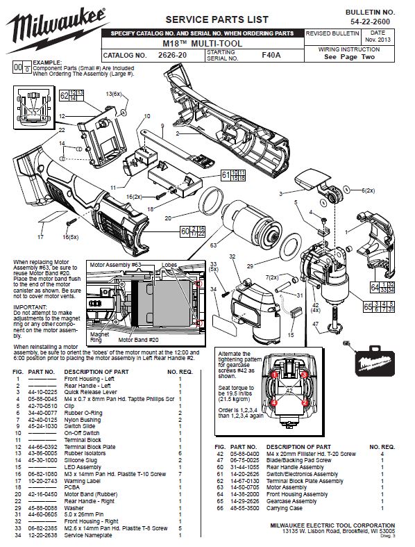 Milwaukee M18 Fuel 2626-20 Oscillating Multi-Tool (Tool Only) With 5-Year Warranty