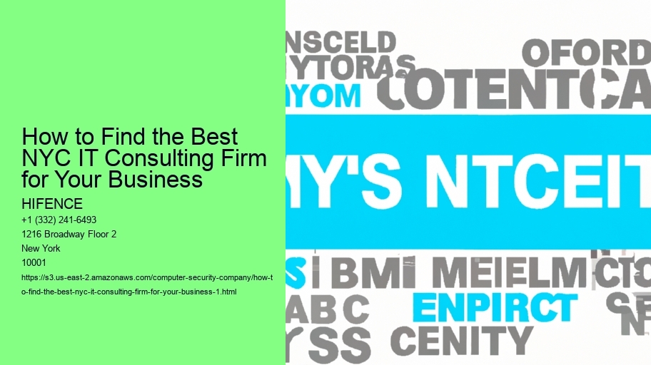 How to Find the Best NYC IT Consulting Firm for Your Business