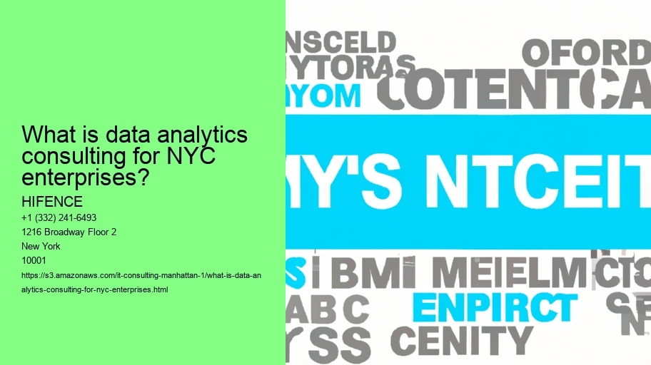 What is data analytics consulting for NYC enterprises?