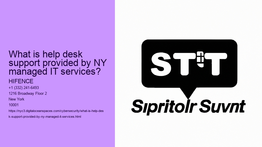 What is help desk support provided by NY managed IT services?