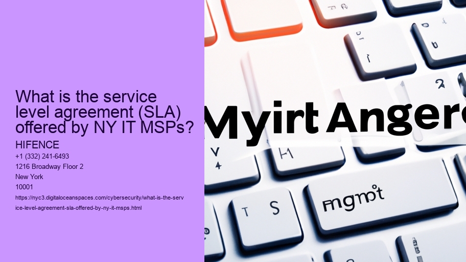 What is the service level agreement (SLA) offered by NY IT MSPs?