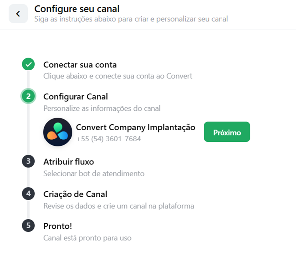Configuração do Canal - Coloque aqui a imagem da sua empresa