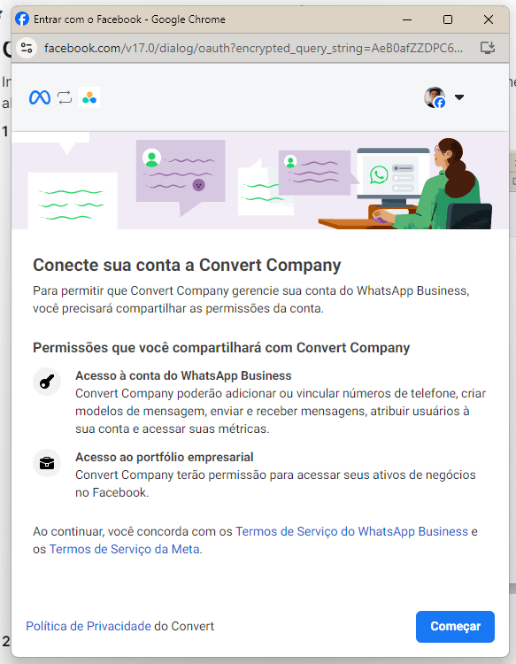 Conceda o acesso a Convert Company