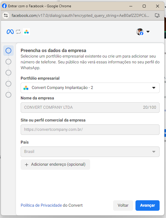 Escolha o BM para Ativação