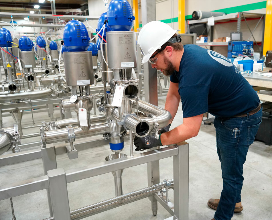 Valve Maintenance Program Employee Working 