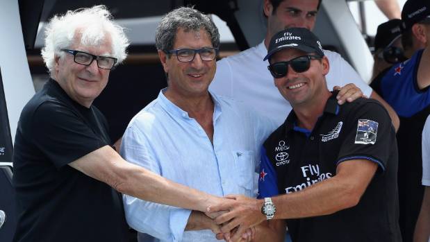 Handshake on board Matteo de Nora's yacht 