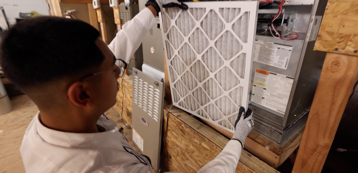 This image highlights two essential methods to keep your HVAC system running efficiently and extend its lifespan. Regular maintenance, such as cleaning or replacing filters, ensures proper airflow and improves indoor air quality. Additionally, scheduling professional inspections helps identify potential issues early, preventing costly repairs and maintaining optimal performance throughout the year. This image highlights two essential methods to keep your HVAC system running efficiently and extend its lifespan. Regular maintenance, such as cleaning or replacing filters, ensures proper airflow and improves indoor air quality. Additionally, scheduling professional inspections helps identify potential issues early, preventing costly repairs and maintaining optimal performance throughout the year.