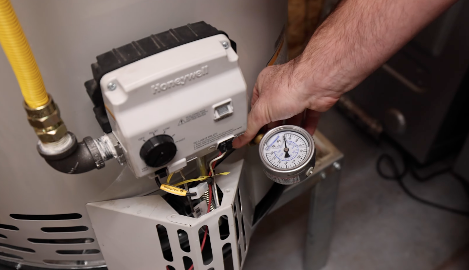 This image illustrates the importance of keeping an eye on your home's water pressure. It features a close-up view of a water pressure gauge attached to a pipe, emphasizing the need for regular monitoring to maintain plumbing health. Proper water pressure ensures efficient water flow and prevents potential damage to pipes and appliances, safeguarding your home’s water system from leaks and costly repairs. This image illustrates the importance of keeping an eye on your home's water pressure. It features a close-up view of a water pressure gauge attached to a pipe, emphasizing the need for regular monitoring to maintain plumbing health. Proper water pressure ensures efficient water flow and prevents potential damage to pipes and appliances, safeguarding your home’s water system from leaks and costly repairs.