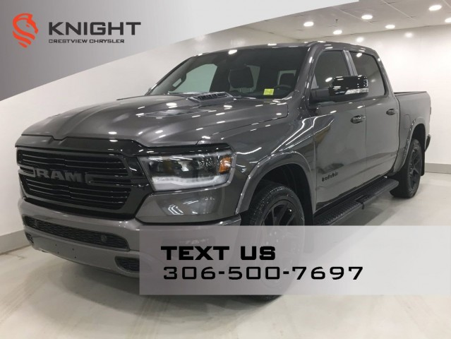 New 22 Ram 1500 Laramie Crew Cab Night Edition Leather Navigation Crew Cab Pickup In Knight Crestview Cdj 22t61 Knight Automotive Group