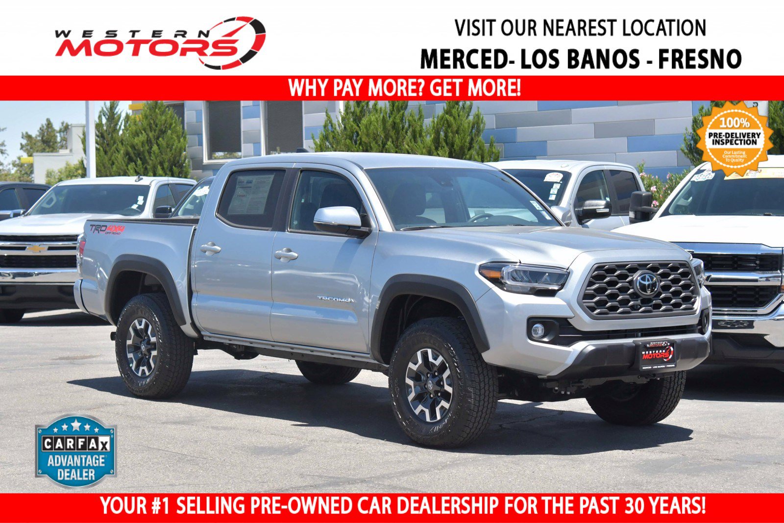 Used 2022 Silver Toyota TRD Off-Road Pickup 4D 5 ft image 1