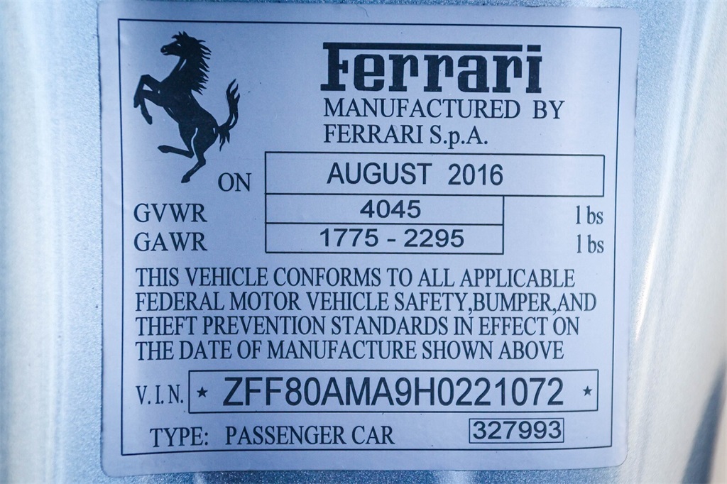 Certified Used 2017 Gray Ferrari Base image 40
