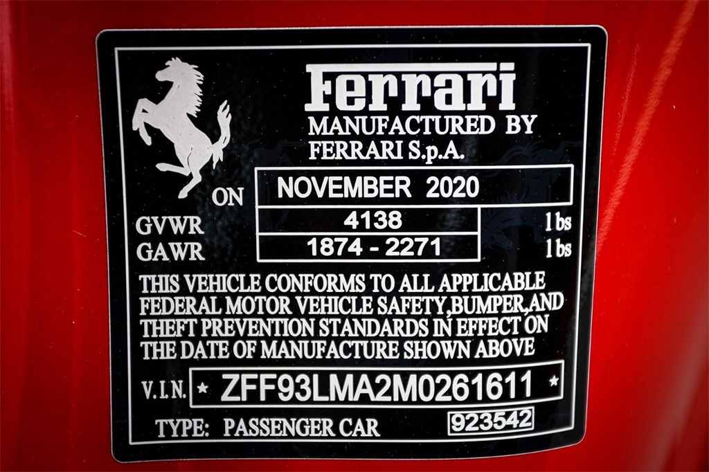 Certified Used 2021 Rosso Corsa Ferrari Base image 57