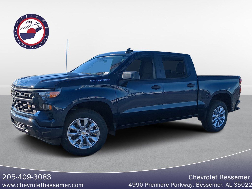 New 2023 Chevrolet Silverado 1500 Custom Crew Cab Pickup in Bessemer 