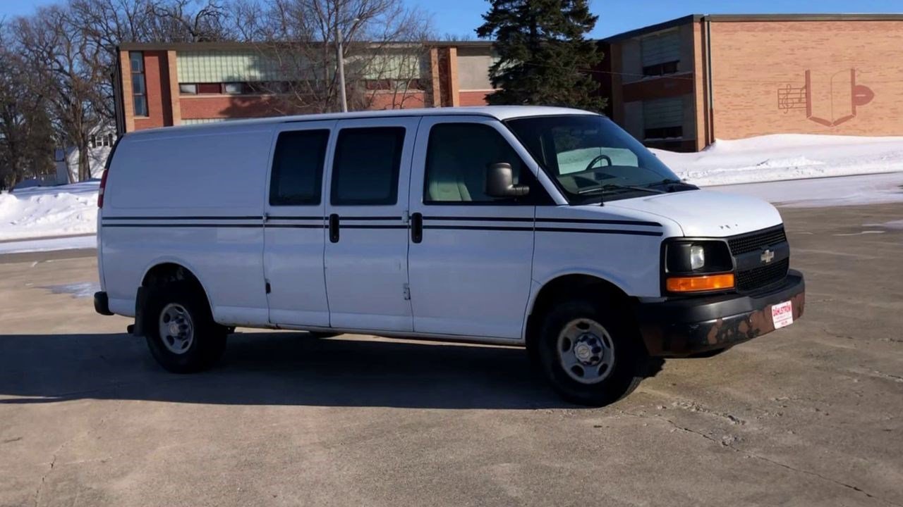 Used 2008 Chevrolet Express Cargo Work Van with VIN 1GCHG39K081192949 for sale in Oslo, Minnesota