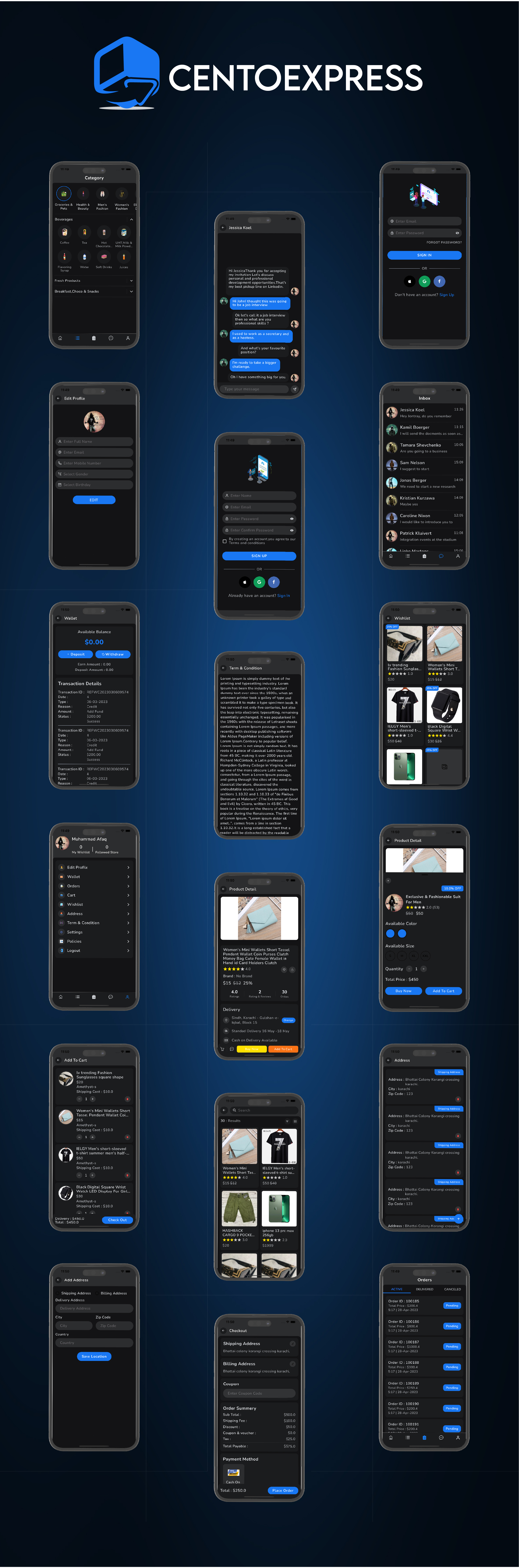 CentoExpress - React Native E-commerce App Template