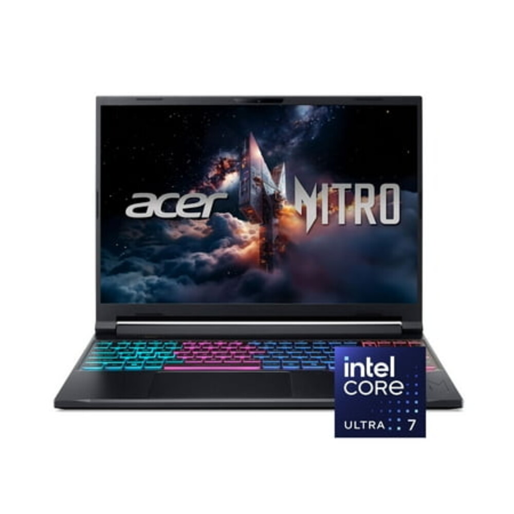 Acer Nitro V 16S 16” WUXGA IPS 180Hz Gaming Laptop, Intel Core 7 processor 240H, NVIDIA GeForce RTX 5060 with 8GB GDDR7 VRAM, 16GB RAM, 1TB PCIe Gen 4 SSD, Obsidian Black
