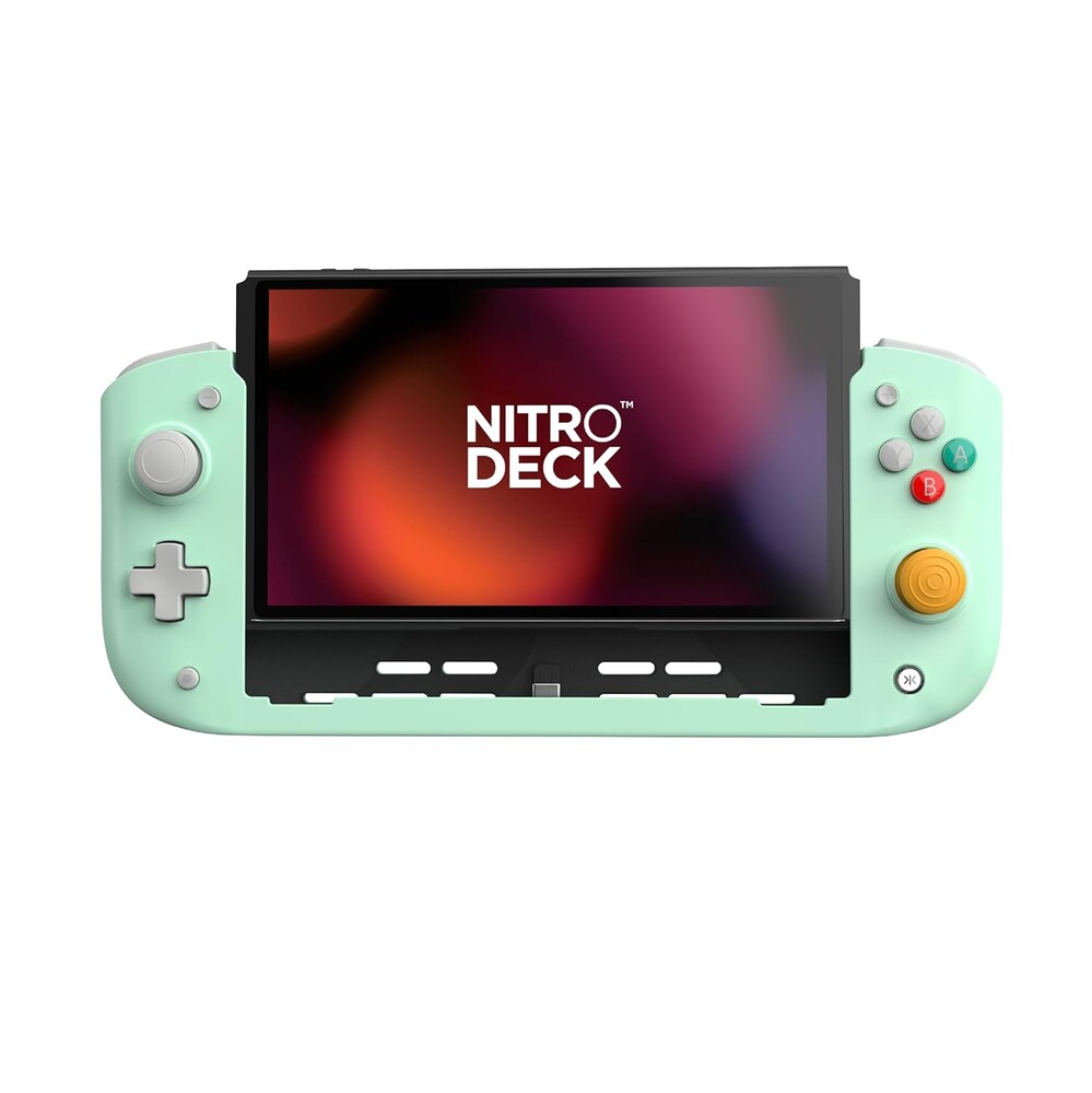 CRKD Nitro Deck - Professional Handheld Deck with Zero Stick Drift for Nintendo Switch and Switch OLED (Retro Mint)