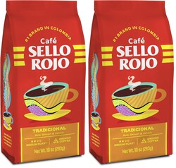 Café Sello Rojo Premium Colombian Coffee | Medium Roast Premium Ground Coffee Bricks | Café de Colombia | 8.8 Ounce (Pack of 2)