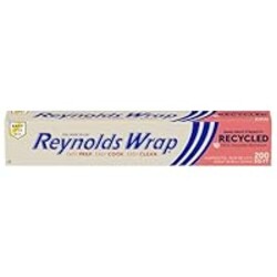 Reynolds Wrap Recycled Aluminum Foil, Recycled Foil Roll, Made From 100% Recycled Materials, With Secure Easy Open and Close Tab, 200 Sq. Ft.