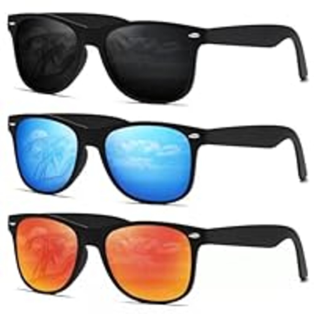 DEMIKOS Sunglasses Men Polarized Sunglasses for Mens Womens Retro Mirror Lens for Driving Fishing UV Protection