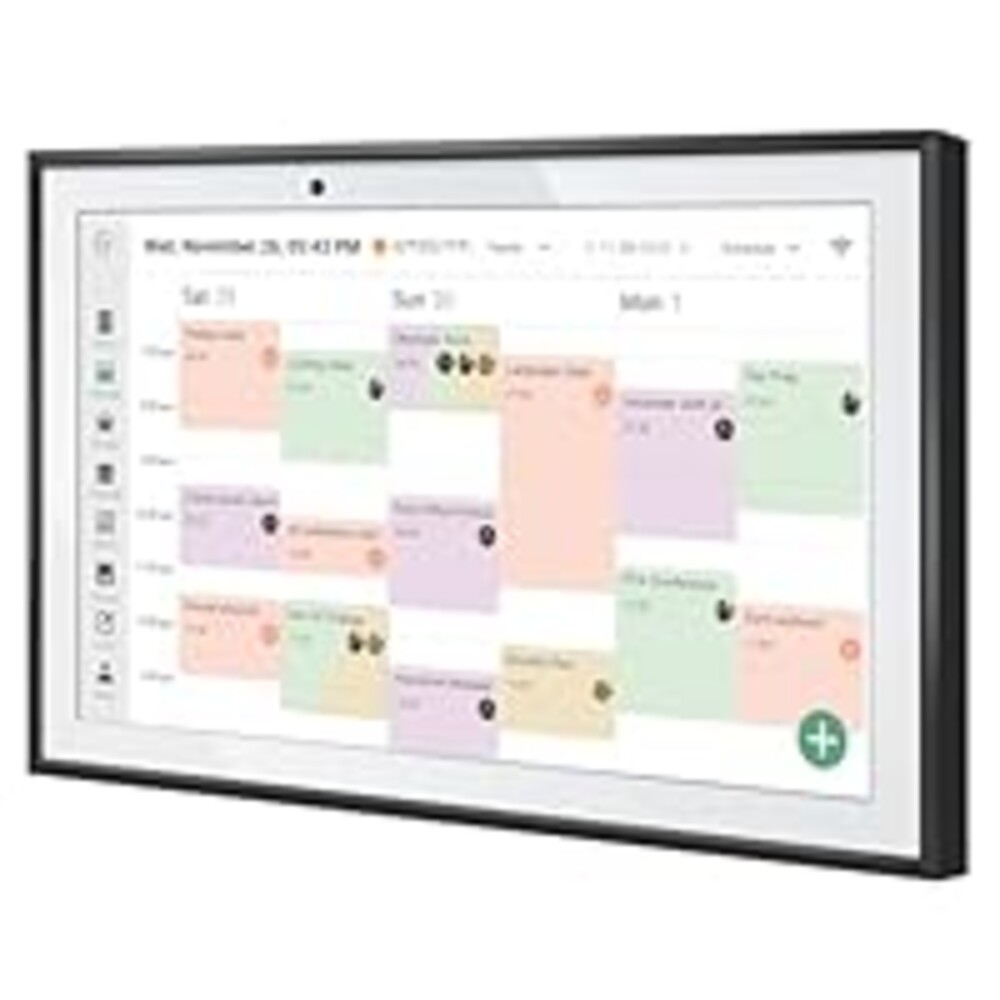RROSKY WiFi Digital Calendar Smart Family Planner,Chore Charts, Achievement Rewards, AI Meal Planning, Smart Touchscreen Interactive Display for Schedules and Cloud Photo Desk Bases,10.1'' Black
