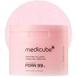 medicube Toner Pads Salmon DNA PDRN Pink Collagen Jelly Pad | Korean Gel Toner Pad | Niacinamide, Madecassoside, Retinol | Soothing, Radiance, Uneven Skin Tone | Korean Skin Care | 70 Pads (1 Pack)