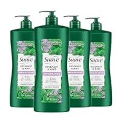 Suave Natural Rosemary & Mint Conditioner, for Strong & Healthy Hair, No Dyes, No Parabens, No Phthalates, 28 oz Pack of 4