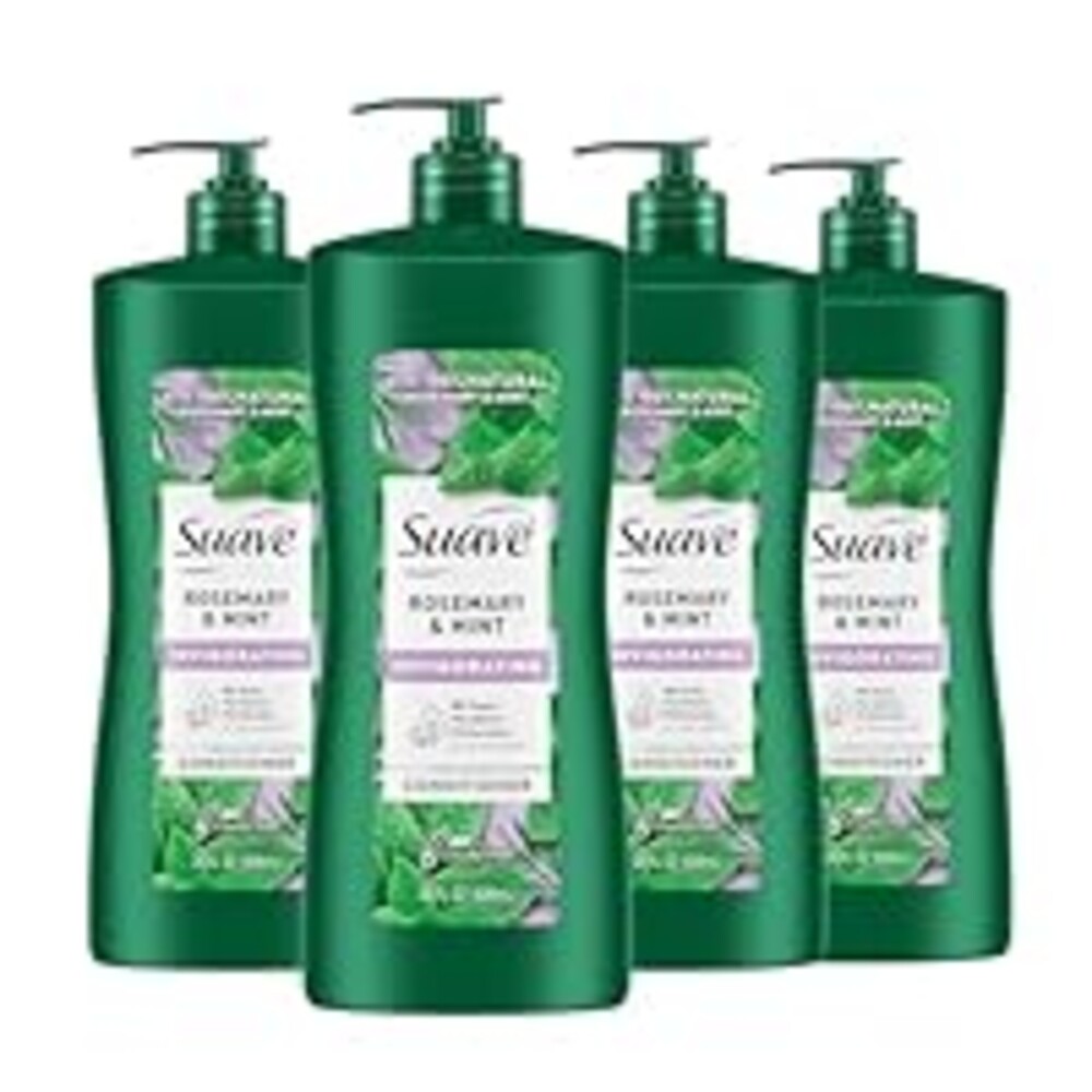Suave Natural Rosemary & Mint Conditioner, for Strong & Healthy Hair, No Dyes, No Parabens, No Phthalates, 28 oz Pack of 4