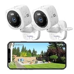 Hugolog 3K 5MP Outdoor Indoor Security Cameras for Home Security, Home Camera with Starlight Color Night Vision,Built-in Spotlight,Motion Detection,2-Way Talk,US Cloud & Local Storage,Works with Alexa
