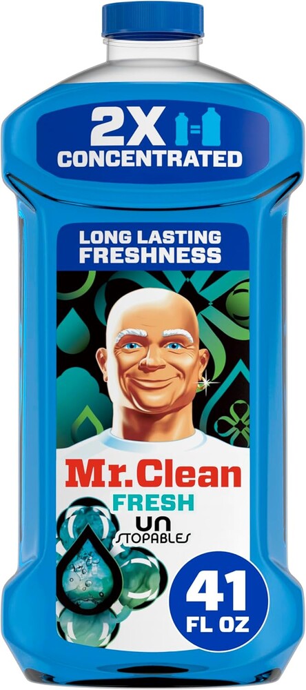 Mr. Clean 2X Concentrated Multi Surface Cleaner with Unstopables Fresh Scent 41 fl oz