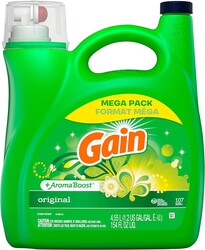 Gain Liquid Laundry Detergent, Original Scent, 154 oz Bottle