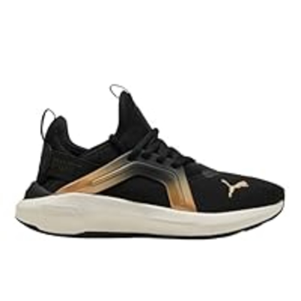 Puma Women's Softride Enzo 5 Cross Trainer, Puma Black-Warm White-Puma Gold, 8