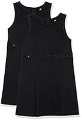 Amazon Essentials Girls' Uniform Dress, Black, Small