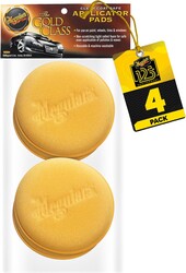 Meguiar's 4" Foam Applicator Pads, 4 Count - Ultra-Soft Hand Applicators with a Tight-Cell Foam Construction for a Smooth Application of Waxes, Polishes, Tire Dressing, Protectants and More, 4 Pack