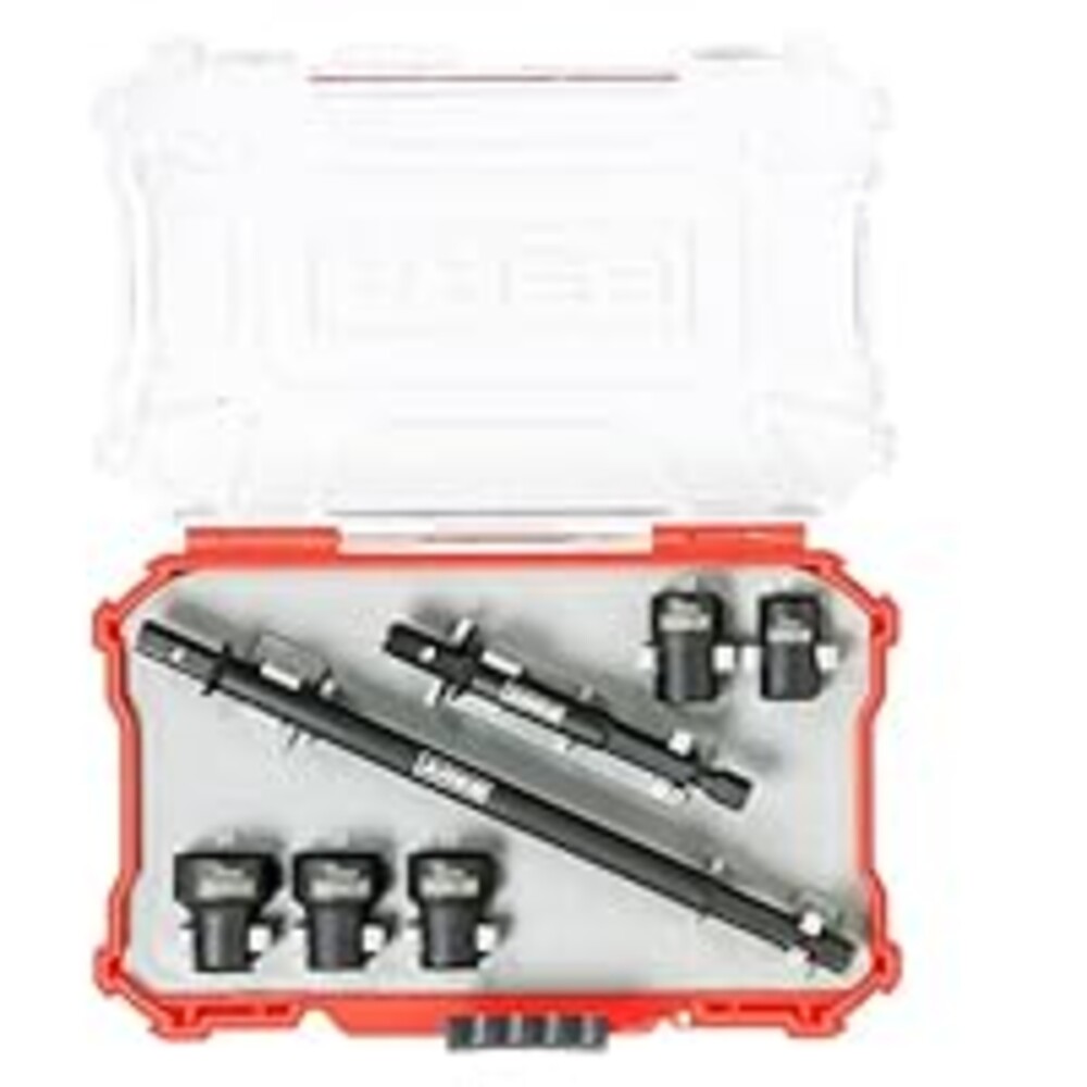 ARES 27087 – Nut Driver Set – Metric Magnetic 7-Piece – Detachable and Cleanable – Radial 6 Point Drive Sockets Load on Flats - Removable Socket Ends for Easy Cleaning – Heavy Duty CR-V Steel