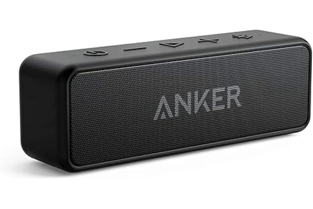 Anker Soundcore 2 Portable Bluetooth Speaker with Stereo Sound, Bluetooth 5, Bassup, IPX7 Waterproof, 24-Hour Playtime, Wirel