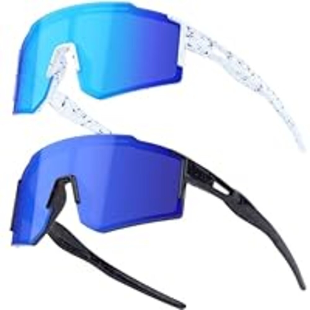 tumwick 2PACK Baseball Sunglasses for boys girls,Kids Sunglasses Polarized,running golf cycling Glasses