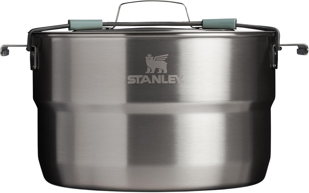 Stanley Wildfare Core 26-Piece Complete Camp Kitchen Cook Set | 4 qt Pot with Lid, 8in Fry Pan | 4 Table Settings, Plates, Bowls, Utensils | Camping Essentials for Your Camp Kitchen | BPA-Free