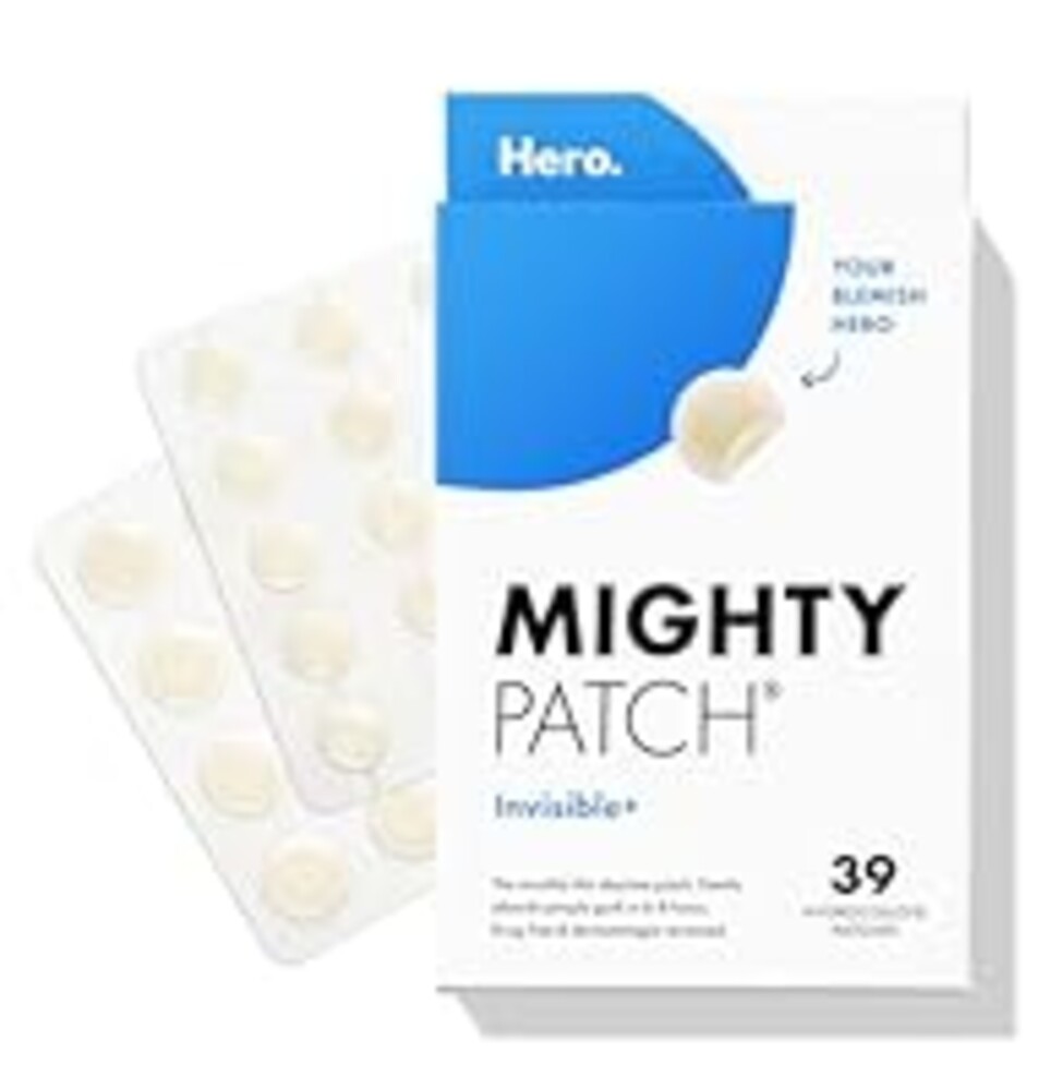 Mighty Patch™ Invisible+ Patch - Daytime Hydrocolloid Acne Pimple Patches for Covering Zits and Blemishes, Ultra Thin Spot Stickers for Face and Skin (24 Medium and 15 Small Patches)