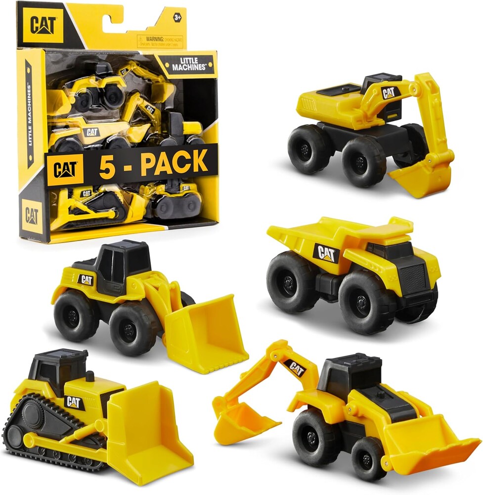 Cat Construction Little Machines 5 Pack - Great Cake Toppers